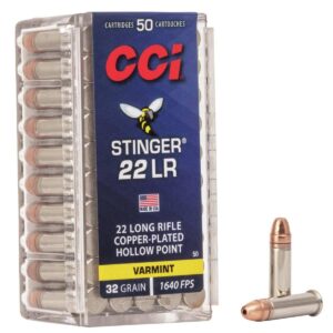 CCI Stinger .22 LR Rimfire Ammunition - 32 gr CPHP