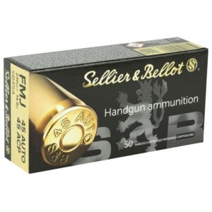 Sellier & Bellot .45 Auto 230 gr FMJ Pistol Ammo - 50 Rounds