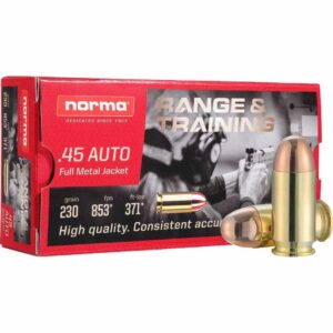 Norma .45 Auto 230gr FMJ Range and Training Ammunition