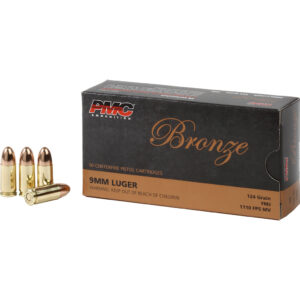 PMC Bronze 9mm Luger FMJ Pistol Ammo - 124 gr, 50 rd