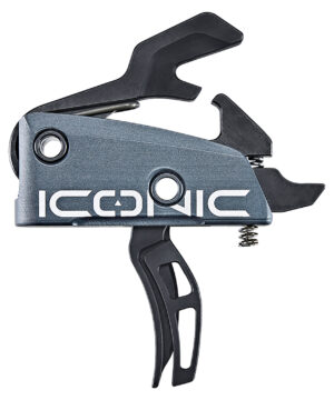 Rise Armament T22GRY Iconic Two-Stage Curved Trigger with 2 lbs Draw Weight & Graphite Gray Finish for AR-15,AR-10