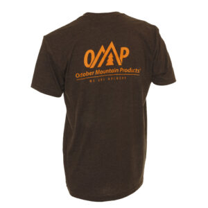 October Mountain Logo Tee - Espresso Color, Medium Size