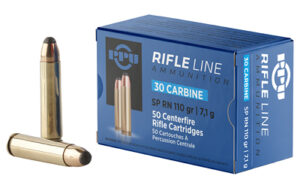 PPU .30 Carbine 110GR Soft Point Rifle Ammo - 50 Rounds
