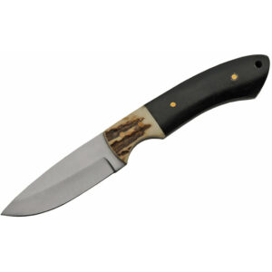SZCO Horn Stag Hunting Knife - Durable Stainless Steel Blade
