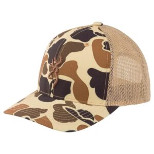 Browning Cupped Up Vintage Tan Camo Mesh Cap