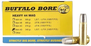 Buffalo Bore 44 Rem Mag +P+ 340gr Ammo - Heavy Duty Performance