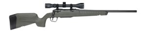 Savage Arms 33161 Axis 2 XP w/Optic 22-250 Rem 4+1 20" Matte Black Carbon Steel Threaded Barrel, Drilled & Tapped Receiver, OD Green Synthetic Fixed w/Pistol Grip Stock, 3-9x40mm Duplex Scope, Right H