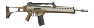 HK 81001322 G36  22 LR 10+1 18.13" Black Barrel w/Flash Suppressor, Flat Dark Earth Receiver w/Picatinny Rail, Flat Dark Earth Folding Synthetic Stock, Polymer Grip