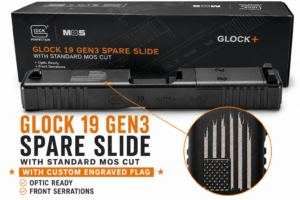 GLOCK SLIDE ONLY SILVER DISTRESSED FLAG G19 (GEN3/MOS/FS) 79008 DTFLAG CAMFOUR EXCLUSIVE